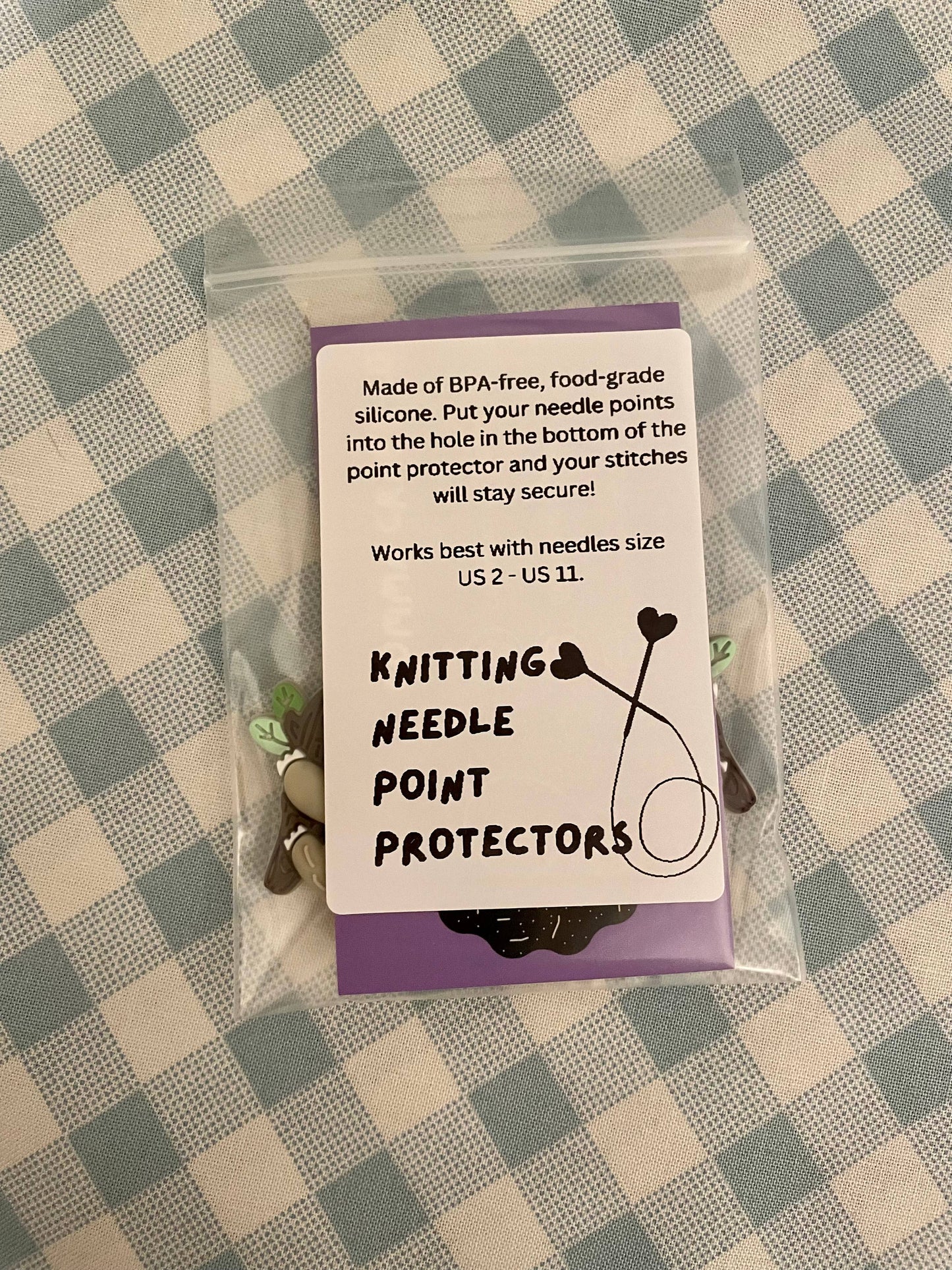 Avocado - Knitting Needle Point Protectors Stitch Stoppers