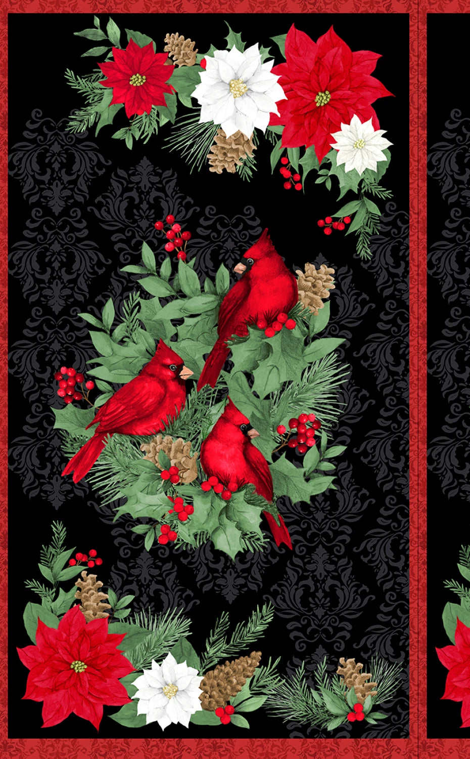 Large Cardinal Poinsetta Panel