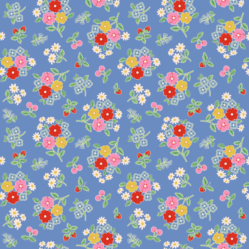 Bluebells and Buttercups Periwinkle - Bluebells and Buttercups by Poppie Cotton