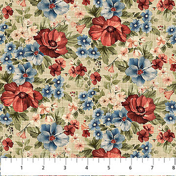 Farmhouse Sampler Fabric by the Yard Packed Floral