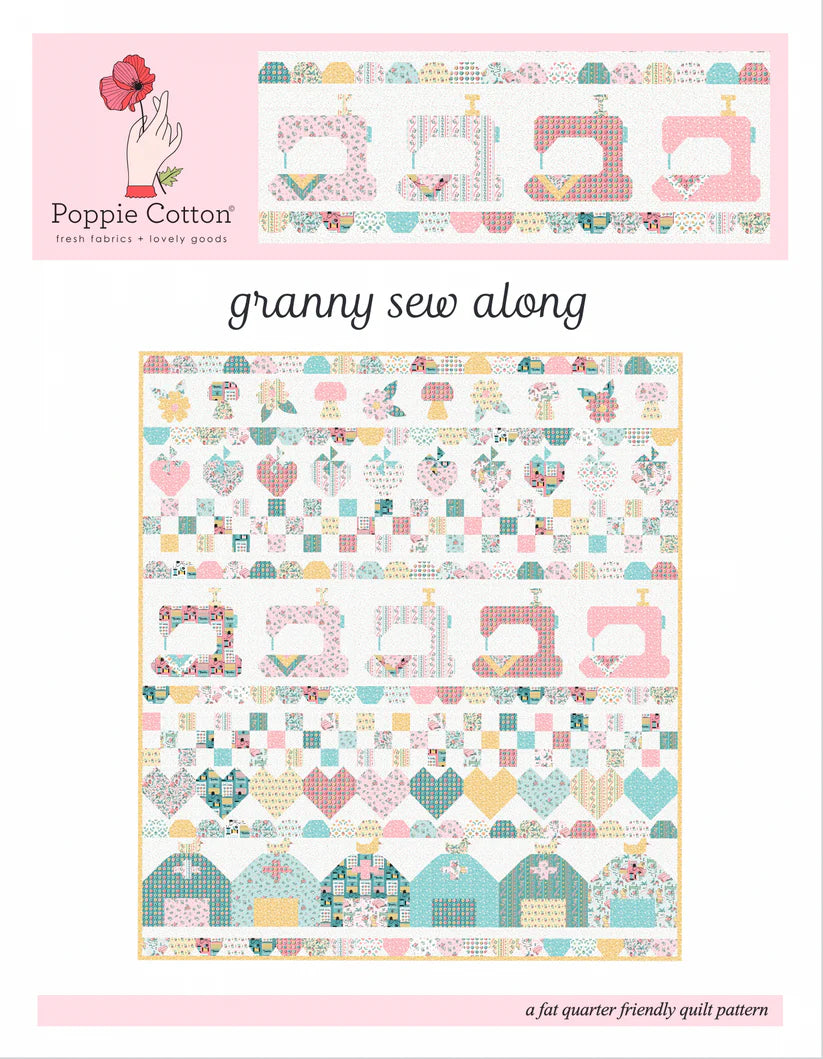 Poppie Cotton Granny's Sew Along Quilt Pattern- Granny's Sewing Room