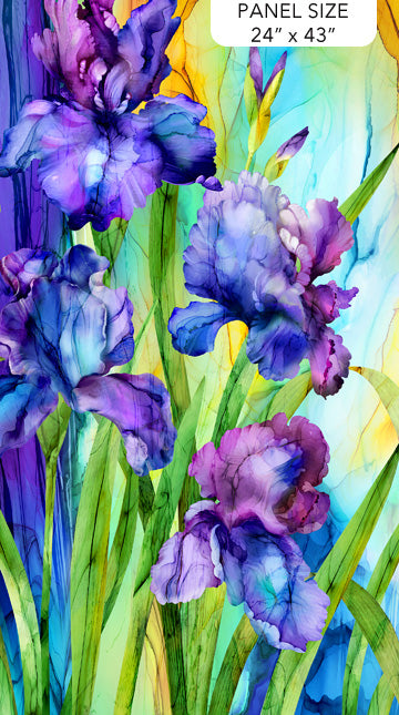 Northcott Infatuation Panel of Irises