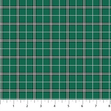 Rudolph The Red-Nosed Reindeer Green Plaid by Northcott Cotton Quilt Fabric
