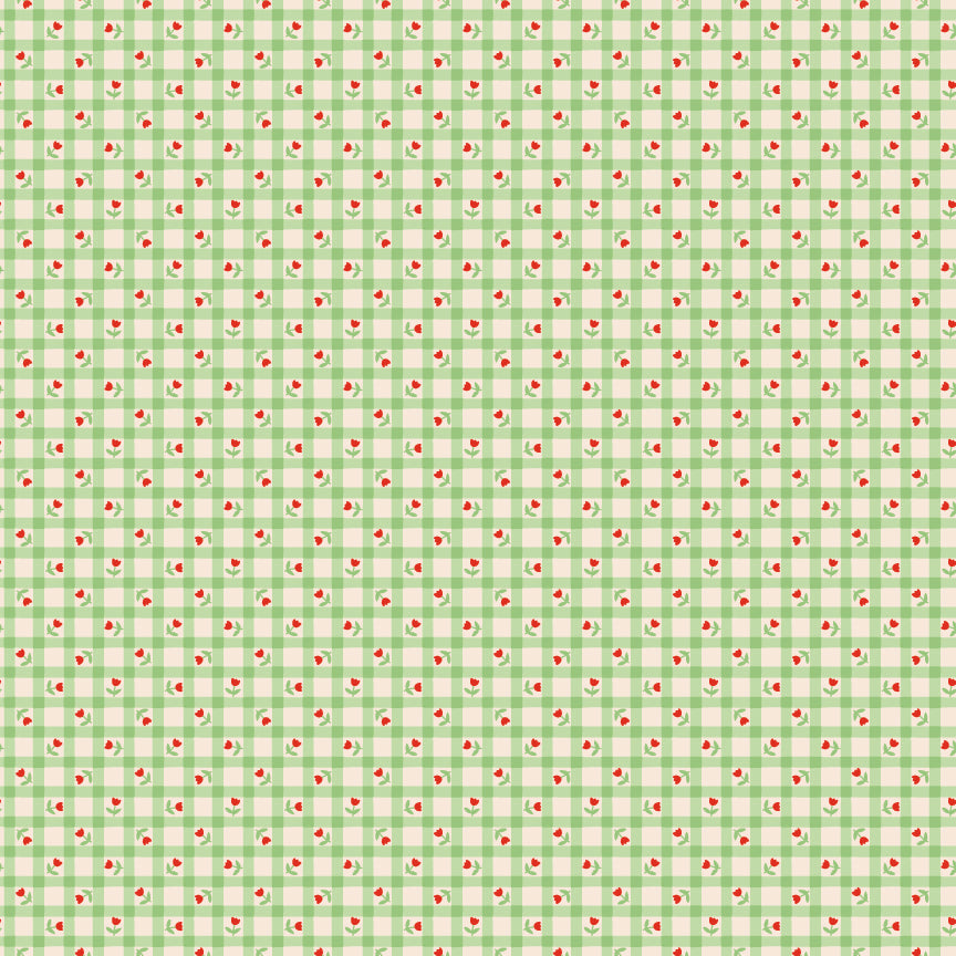 Tulip Kisses Mint - Bluebells and Buttercups by Poppie Cotton