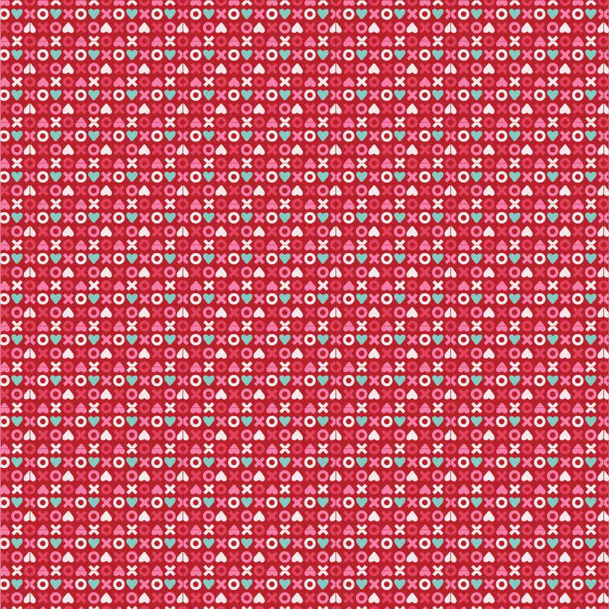 Smitten Chicken XOXO Red by Poppy Cotton