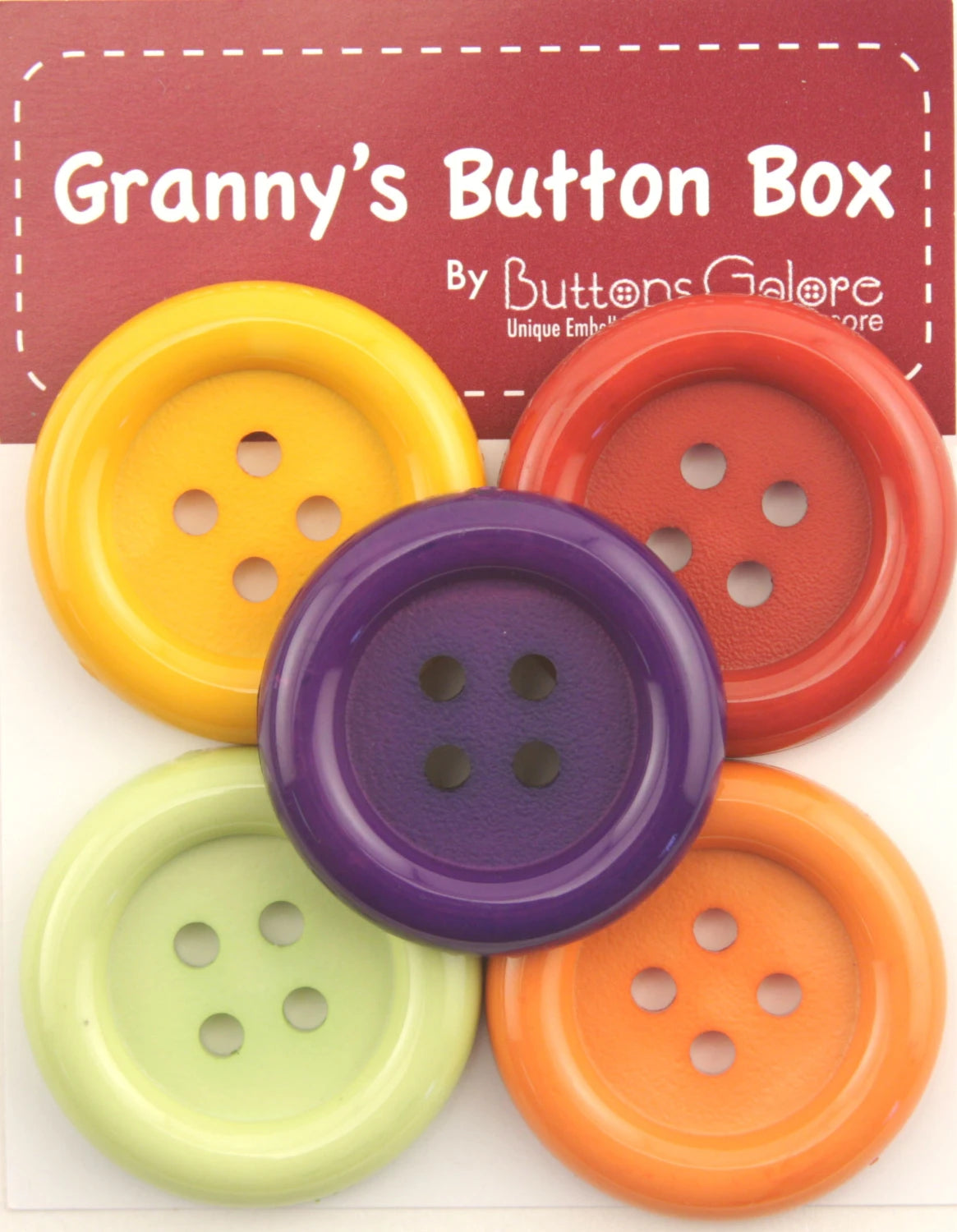 Grannys Button Box Buttons Chunky Autumnal 1-5/8in