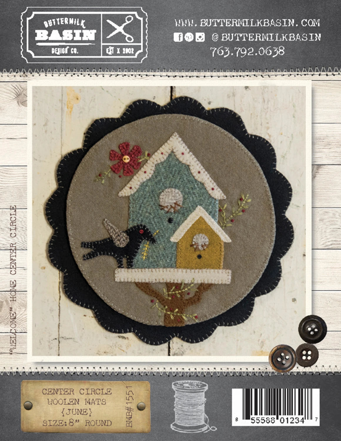 Center Circle Woolen Mats June Pattern