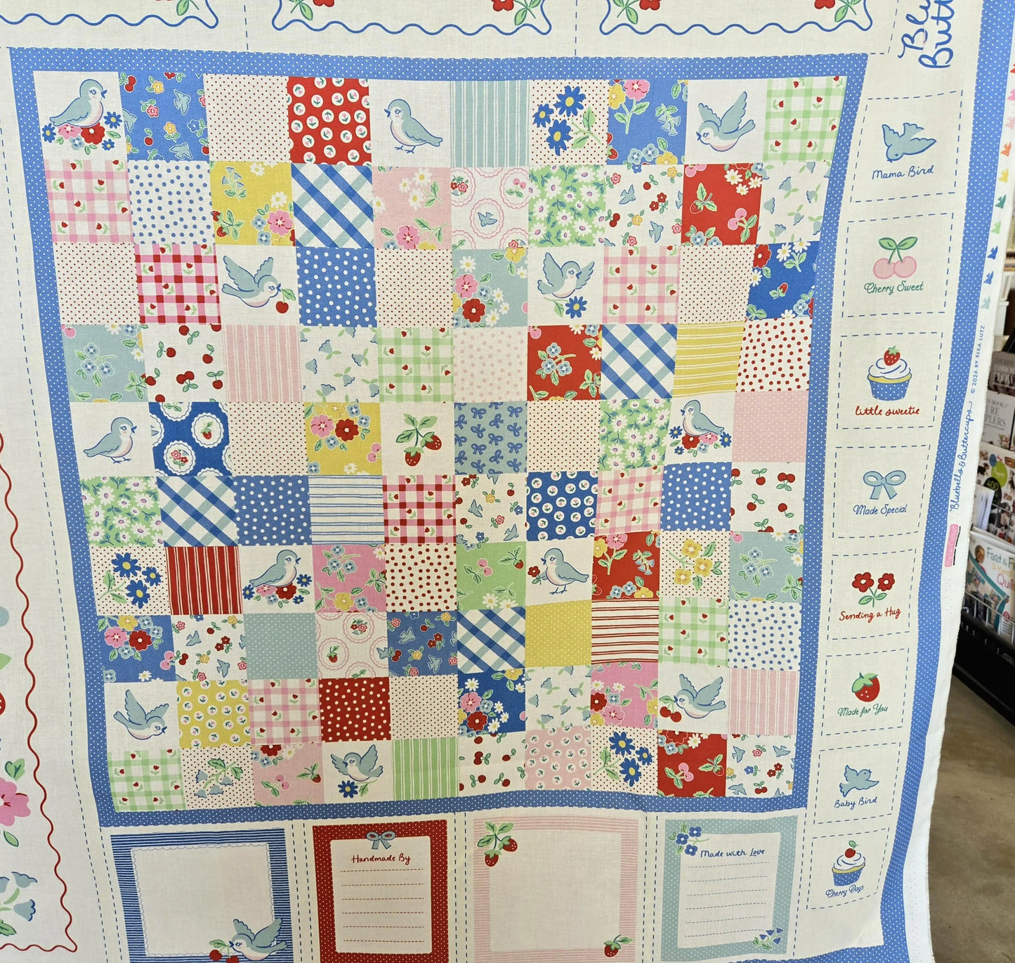 Bluebells and Buttercups by Poppie Cotton Project Panel Cotton Quilt Fabric