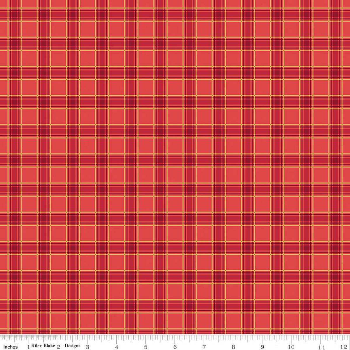 More Christmas Wishes Plaid Red