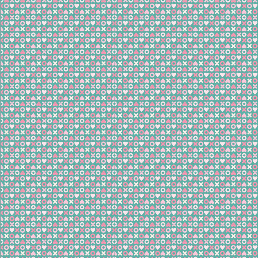 Smitten Chicken XOXO Aqua by Poppy Cotton