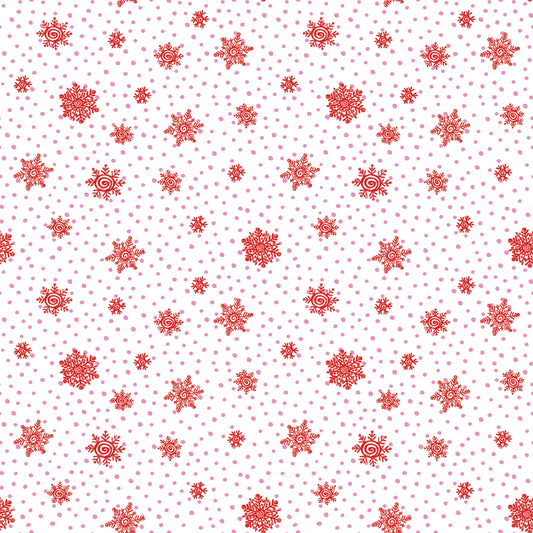 Playful Flakes Red/White