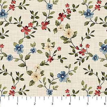 Farmhouse Sampler Fabric by the Yard Floral Trail