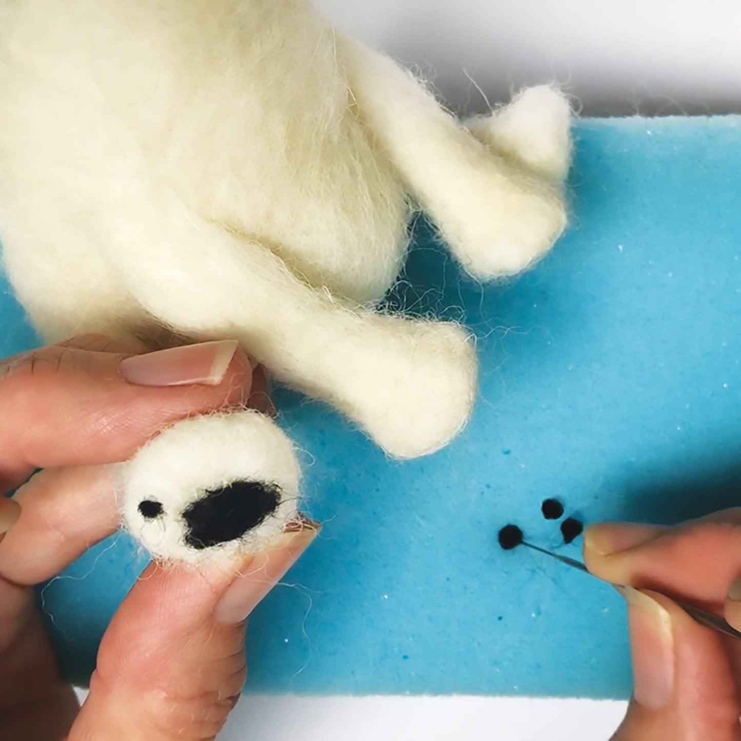 Needle Felting Kit - Polar Bear - make your own polar bear.