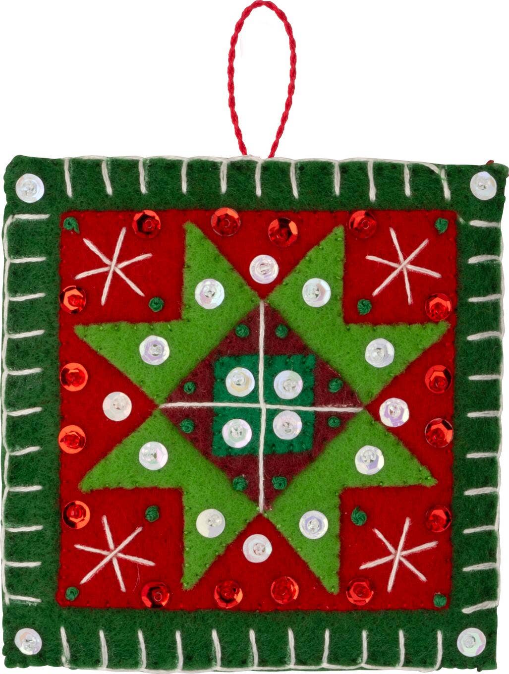 Bucilla® Seasonal Felt Ornaments Kit - Holiday Quilt Squares