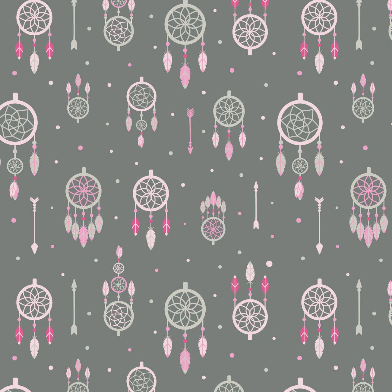 Dreamcatchers-Grey- Flannel