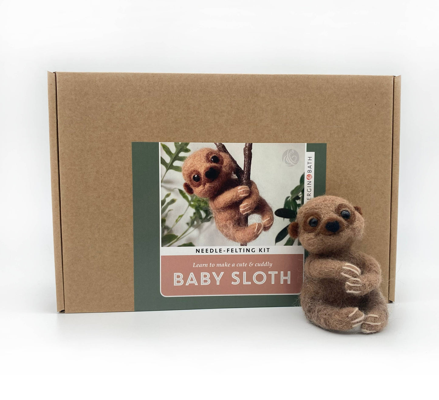 Needle Felting Kit, Baby Sloth