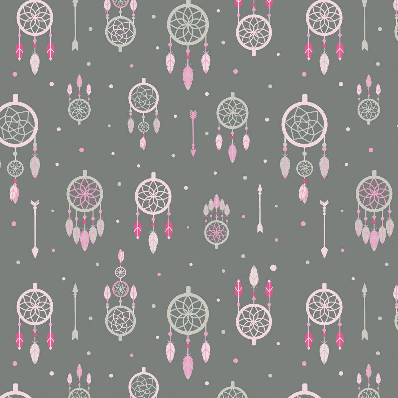 Dreamcatchers-Grey- Flannel