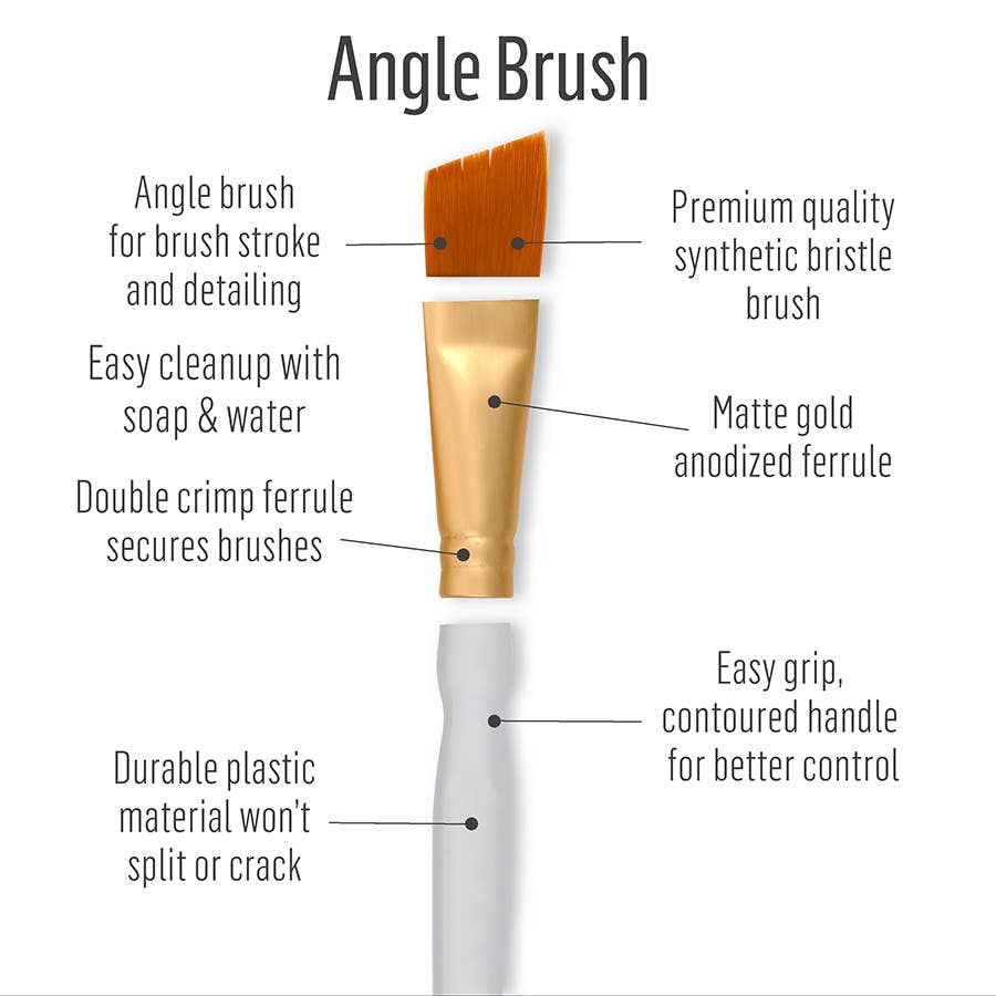 FolkArt Angle Brush Set 5 Piece