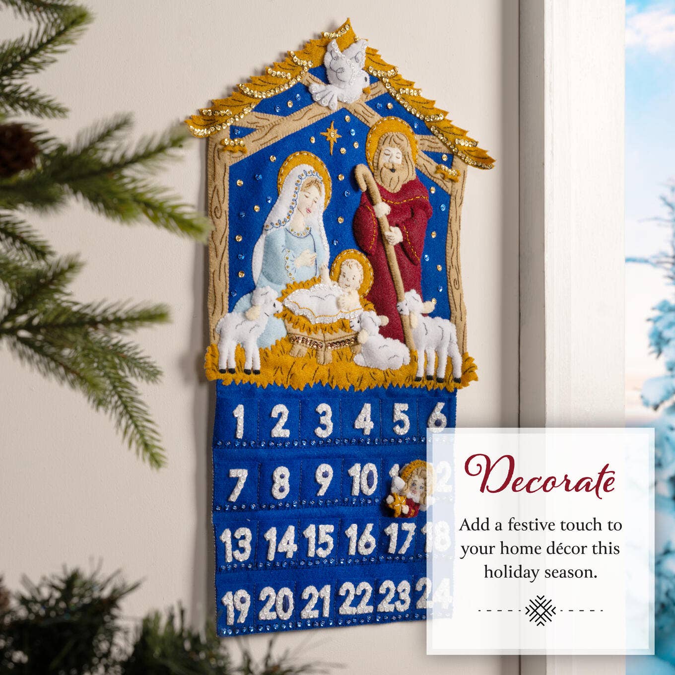 Bucilla ® Seasonal Felt Home Decor Kit - Advent Calendar
