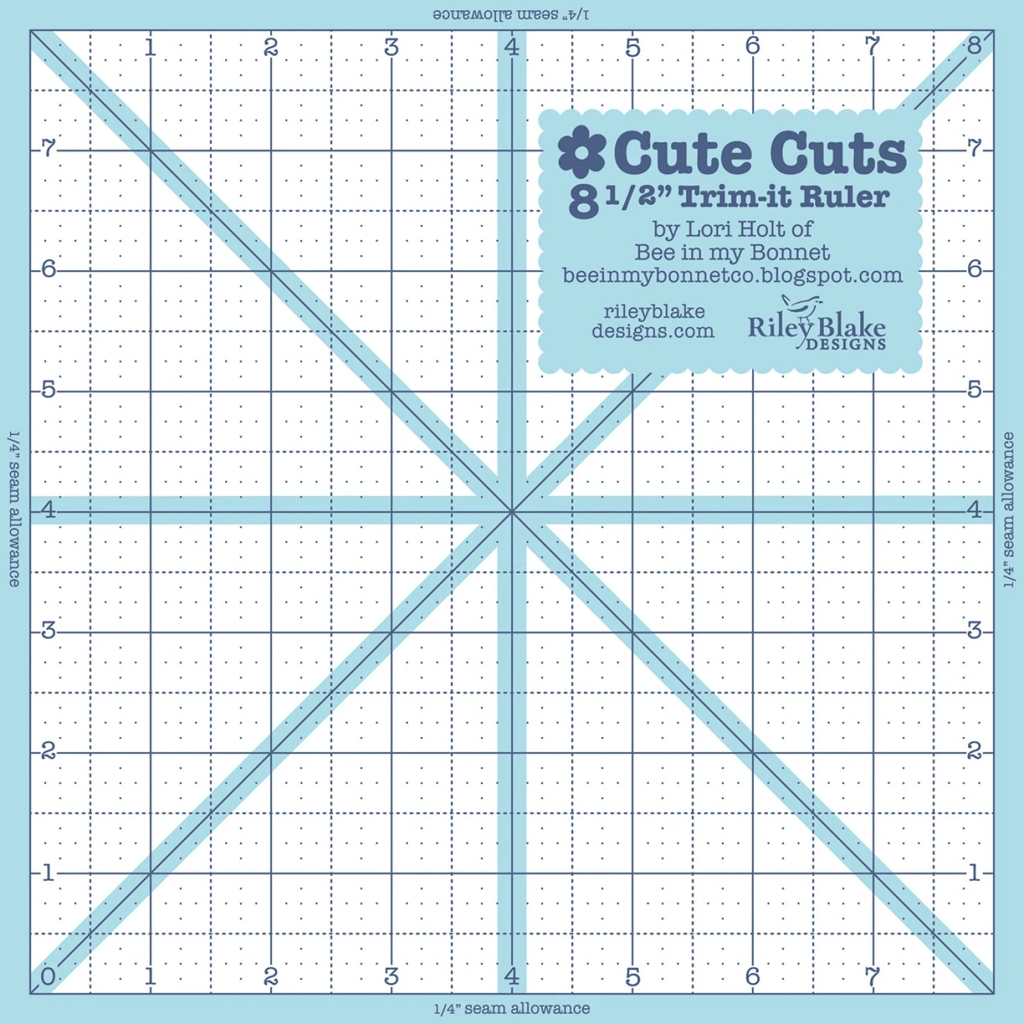 Lori Holt Trim It Ruler Square 8-1/2in x 8-1/2in
