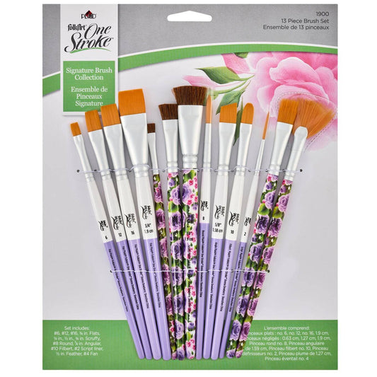 FolkArt One Stroke Brush Set Signature Set 13 Piece