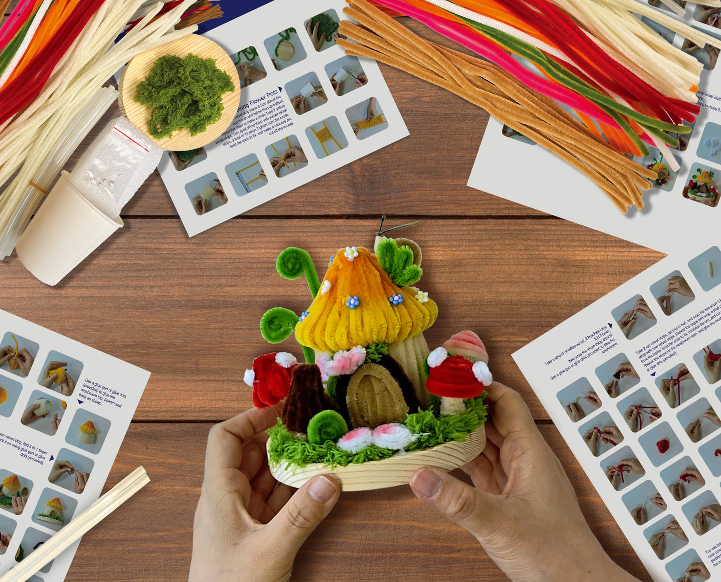 DIY Chenille Kit – Mushroom House