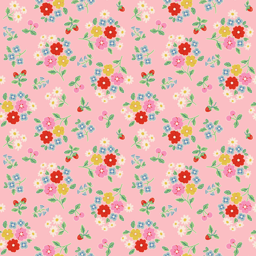Bluebells and Buttercups Pink - Bluebells and Buttercups by Poppie Cotton