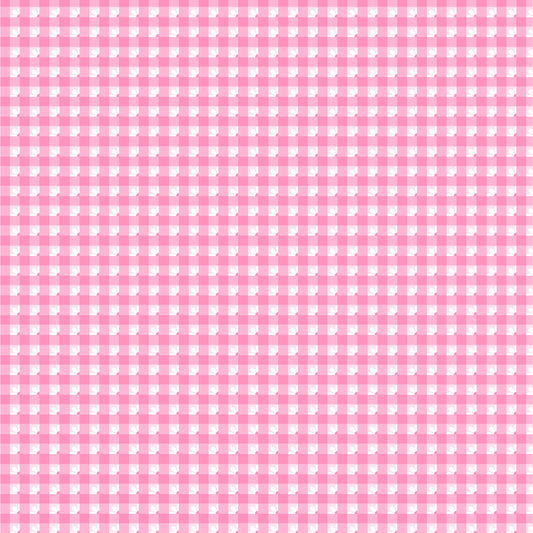 Smitten Chicken Check A Roo Pink by Poppy Cotton