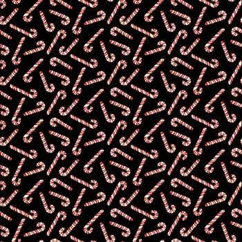 Dancing Santas Peppermint Party Candy Canes by Tina Higgins for 3 Wishes Cotton Quilt Fabric
