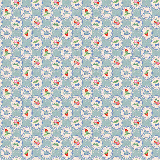 Chirp and Charm Sky - Bluebells and Buttercups by Poppie Cotton