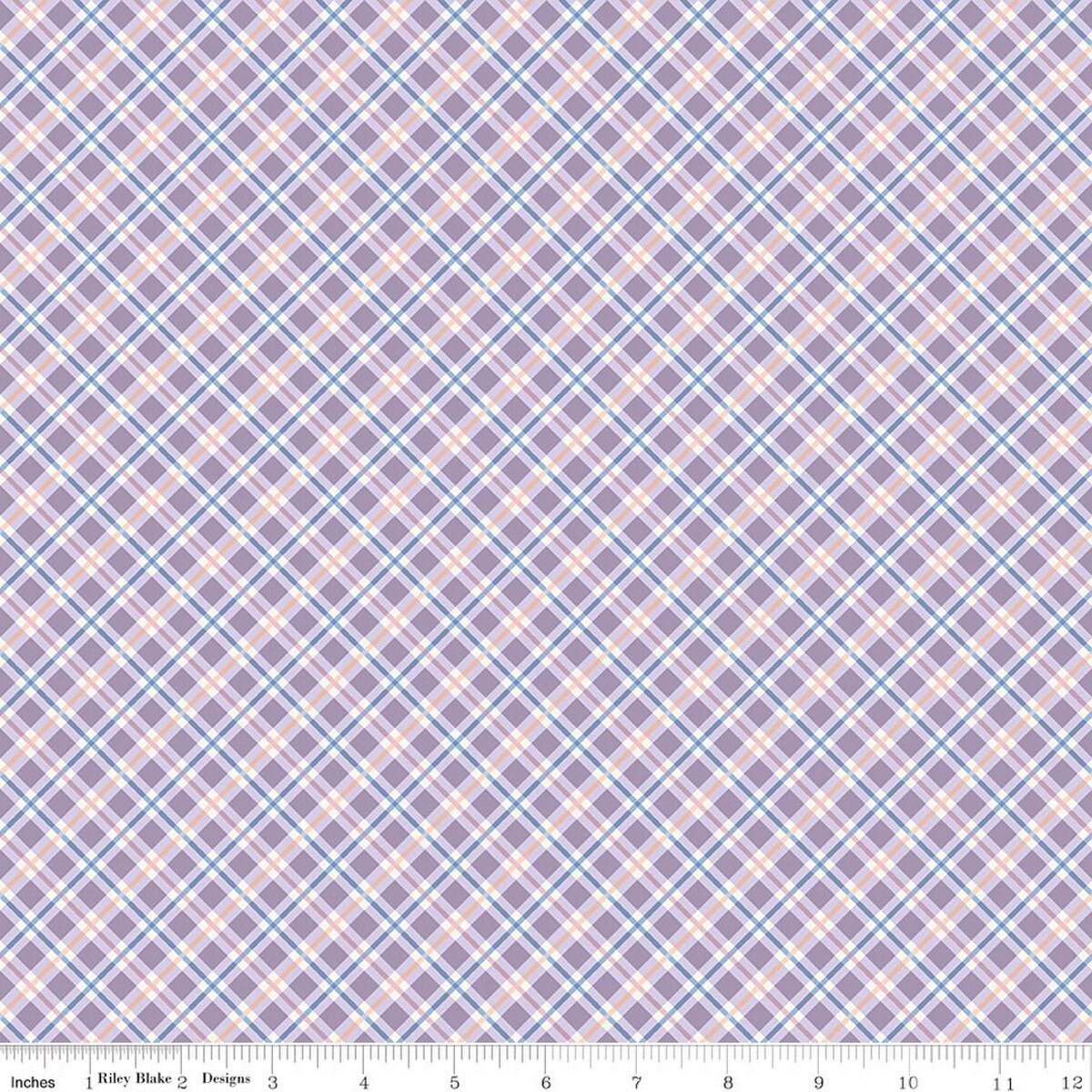 Daybreak on the Prairie Plaid Purple