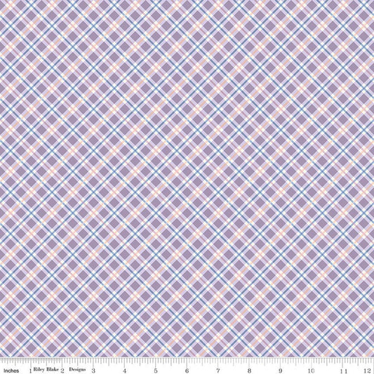 Daybreak on the Prairie Plaid Purple