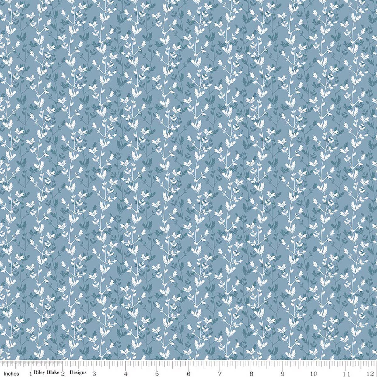 Daybreak on the Prairie Silhouette Floral Blue