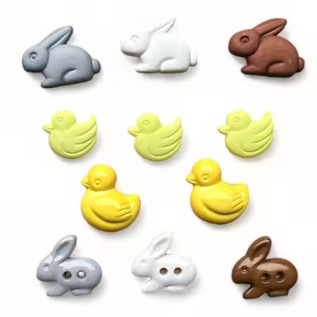Ducks & Bunnies Easter Collection Buttons
