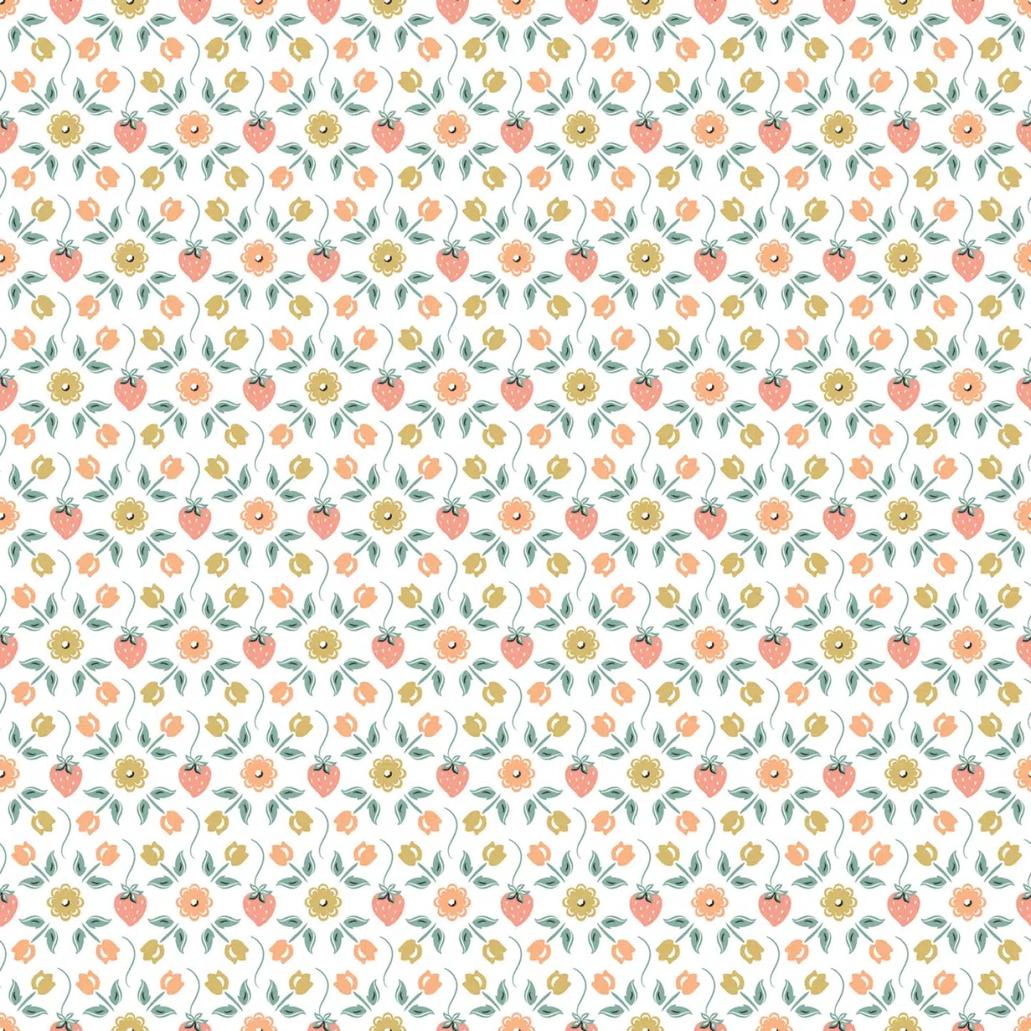 Poppie Cotton Yellow Granny'S Apron Cotton Fabric by the Yard