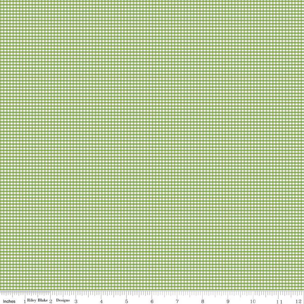 Micro Gingham Green