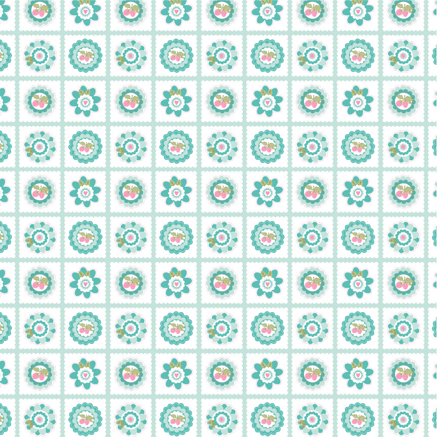 Smitten Chicken Petits Fours Aqua by Poppy Cotton