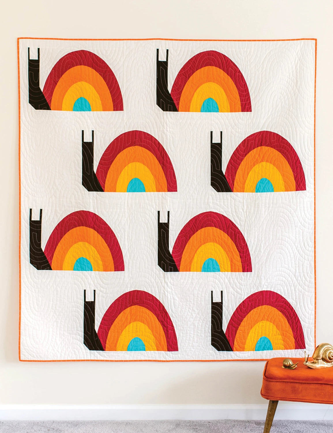 Retro Curved Pieced Quilts