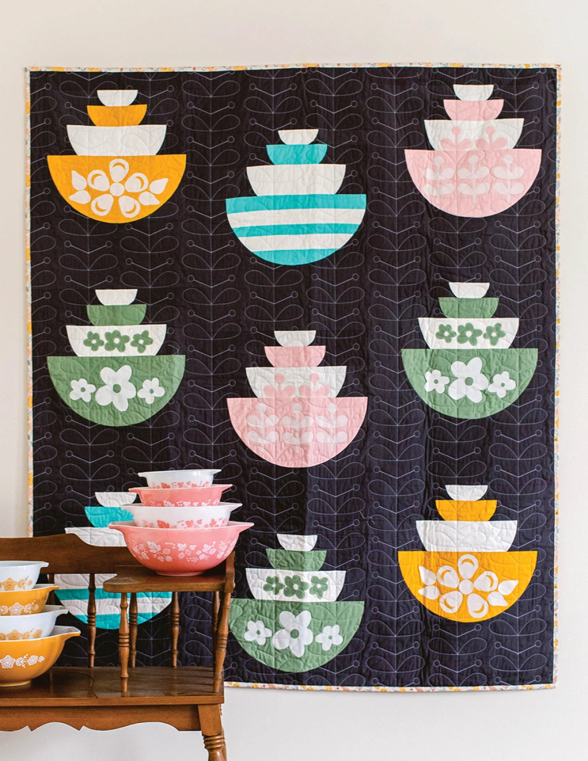 Retro Curved Pieced Quilts