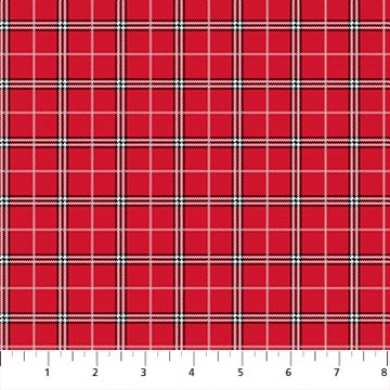 Rudolph The Red-Nosed Reindeer Red Plaid by Northcott Cotton Quilt Fabric