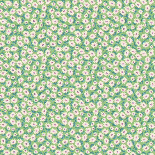 Sugar Daisy Mint - Bluebells and Buttercups by Poppie Cotton