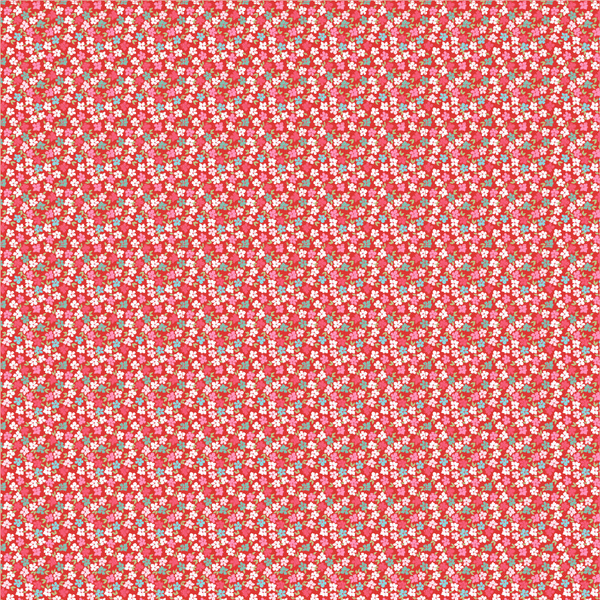 Smitten Chicken Wild Phlox Red by Poppy Cotton
