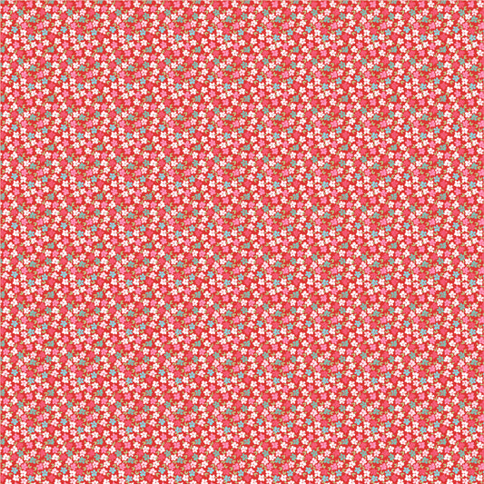Smitten Chicken Wild Phlox Red by Poppy Cotton