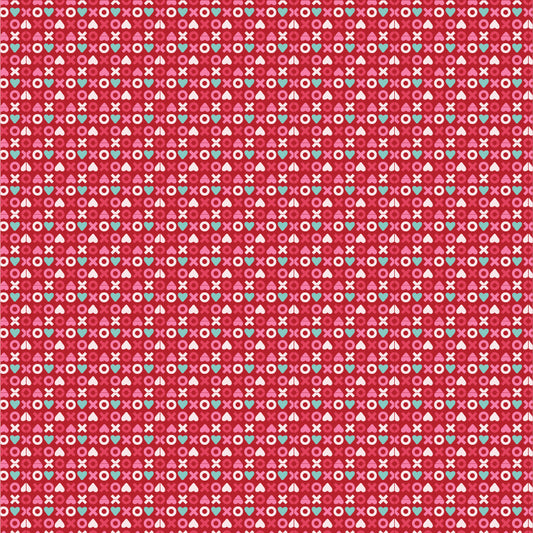 Smitten Chicken XOXO Red by Poppy Cotton