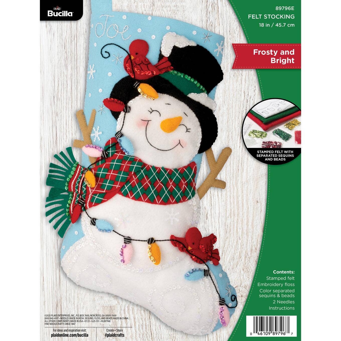 Bucilla® Frosty and Bright Stocking - Seasonal Felt Kits