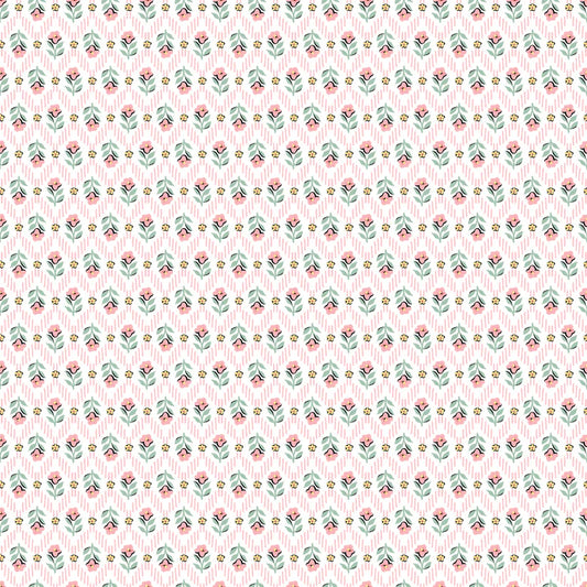 Poppie Cotton  Attic Curtains Pink