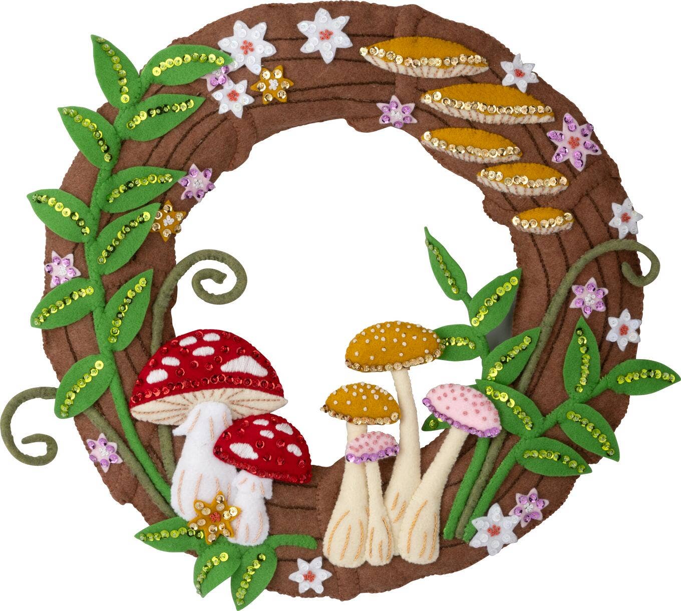 Bucilla® Felt Home Decor Kit - Mushroom Magic Wreath