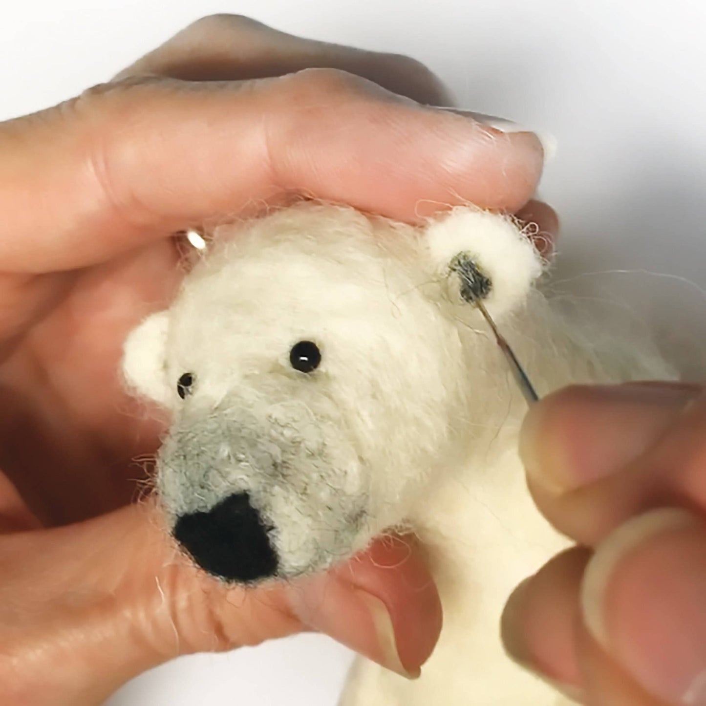 Needle Felting Kit - Polar Bear - make your own polar bear.
