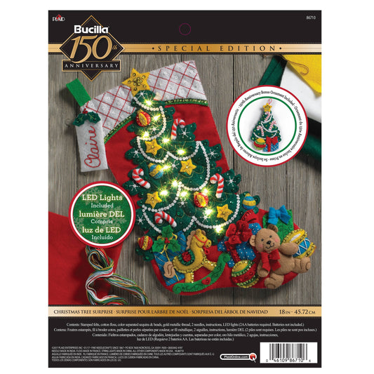 Bucilla ® Seasonal Felt Stocking Kit Christmas Tree Surprise
