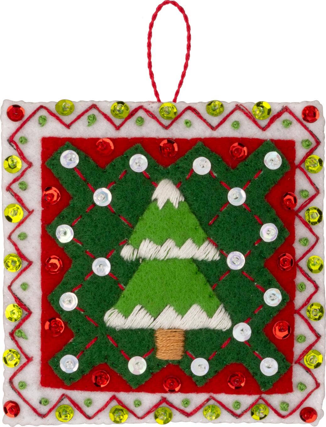 Bucilla® Seasonal Felt Ornaments Kit - Holiday Quilt Squares